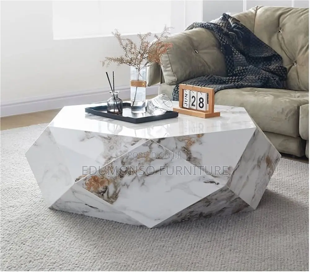 Marble Metal Coffee Table Artistic Sense Light Luxury
