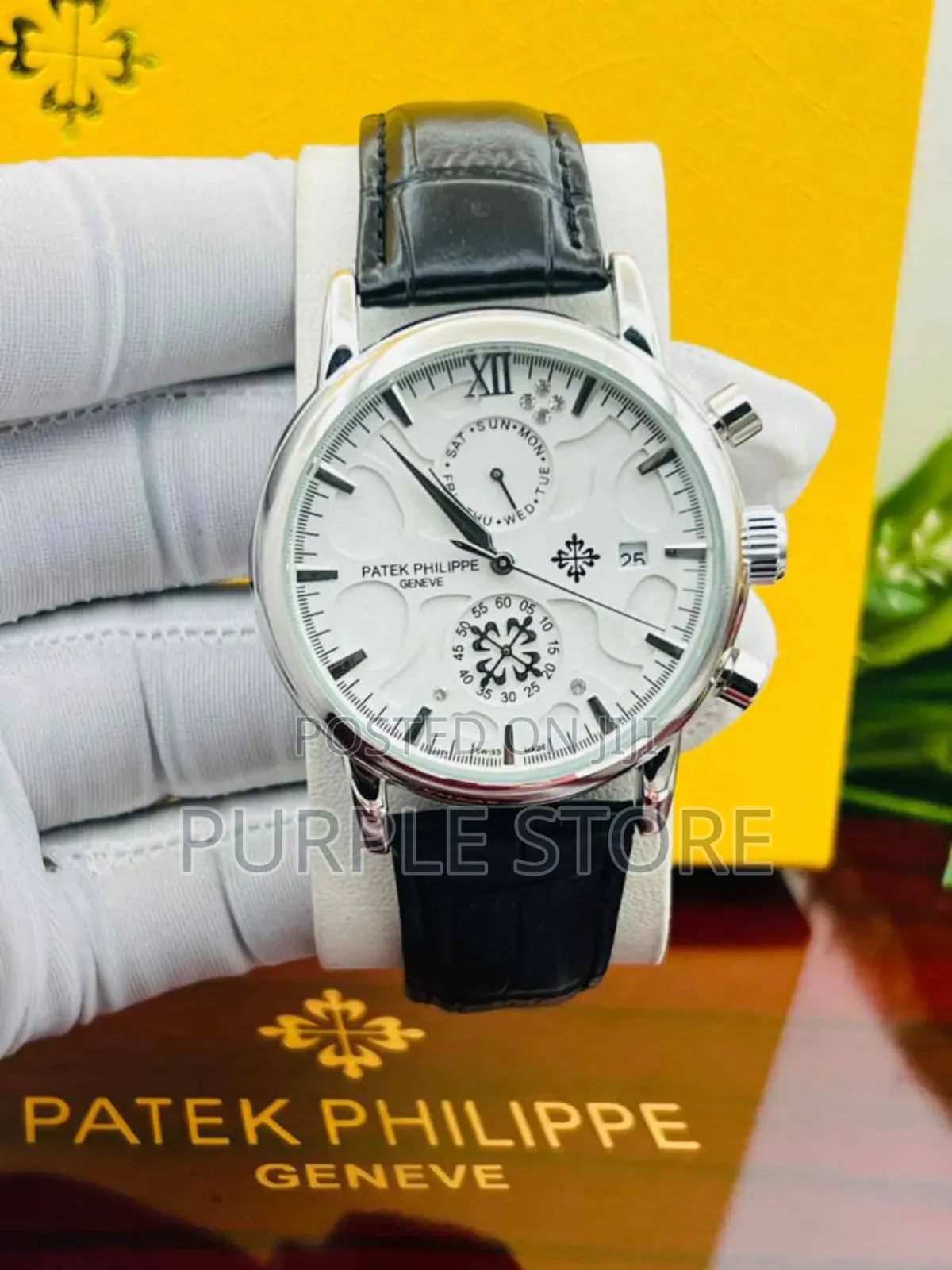 Patek Philippe Chronograph Leather Watch