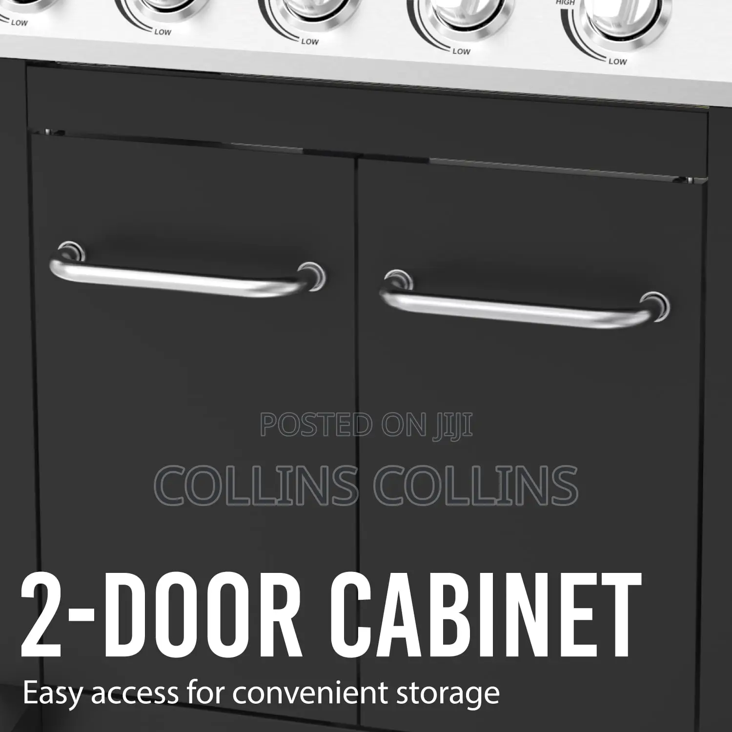 Gas Grill With 2 Door Cabinet