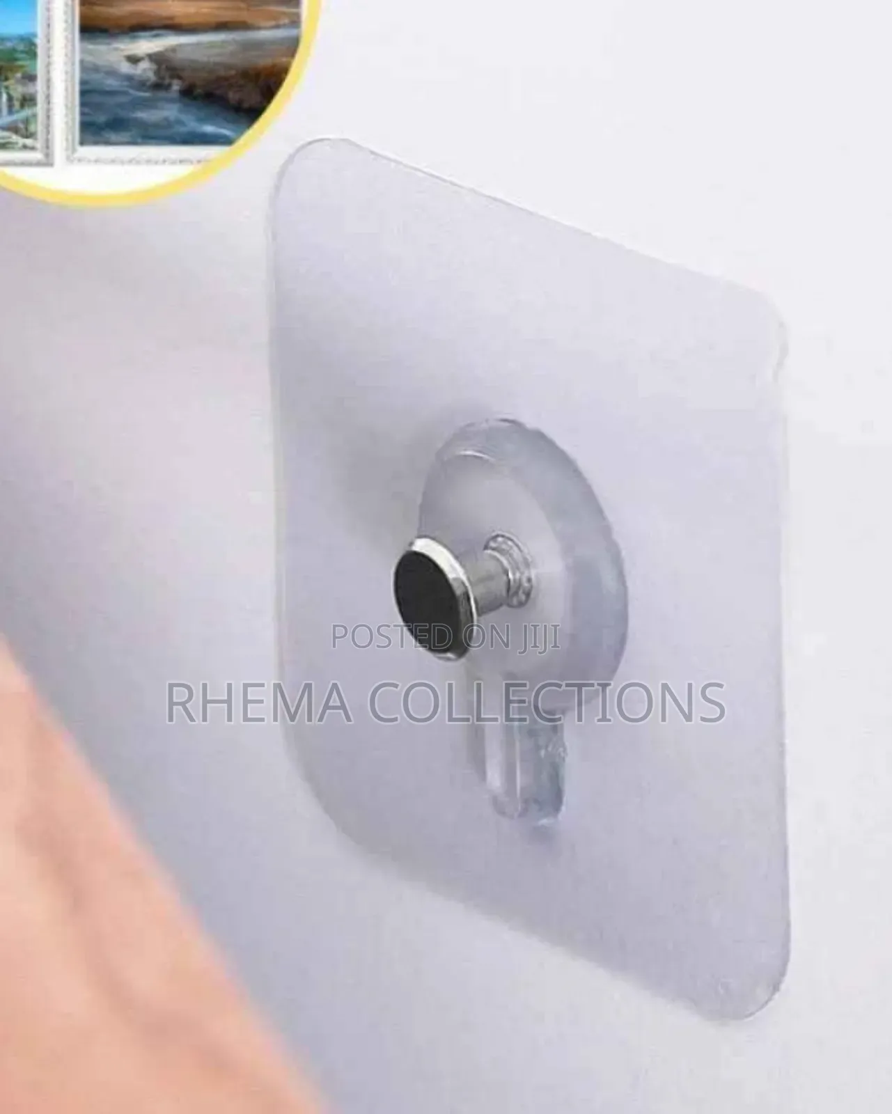 12pcs Adhesive Transparent Wall Hook With Pin