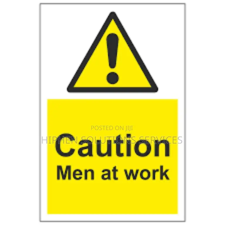 Men At Work Traffic Warning Sign