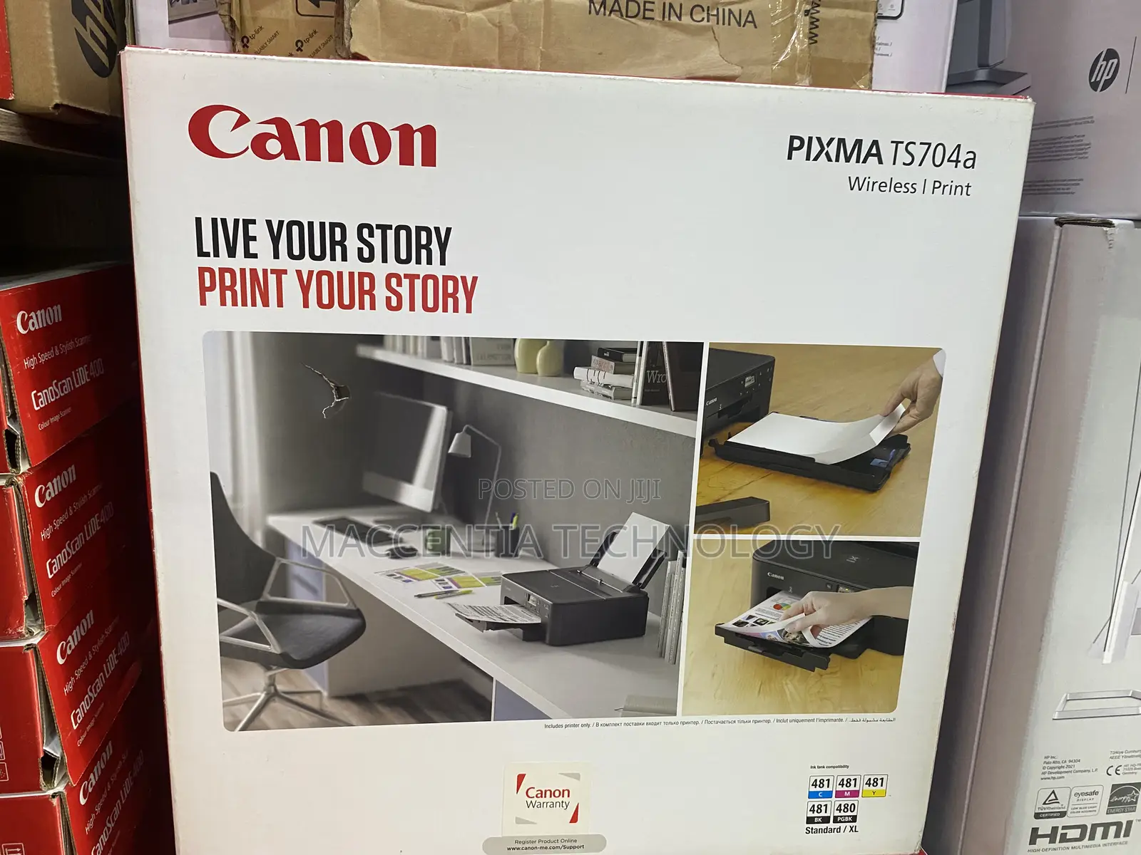 Canon Pixma Ts704 Wireless Photo Cd Id Card A4 Paper Print