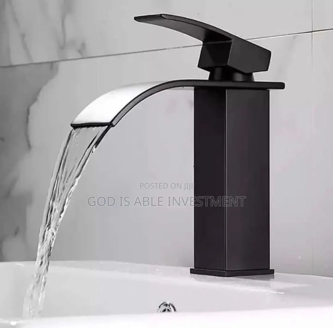 Black Waterfall Mixer Tap