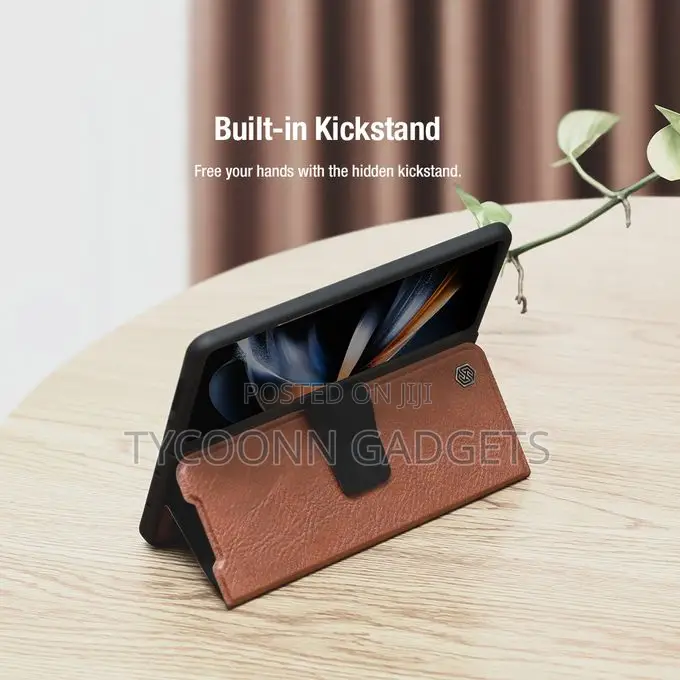 Leather Flip Cover Case for Samsung Z Fold 5 With S Pen