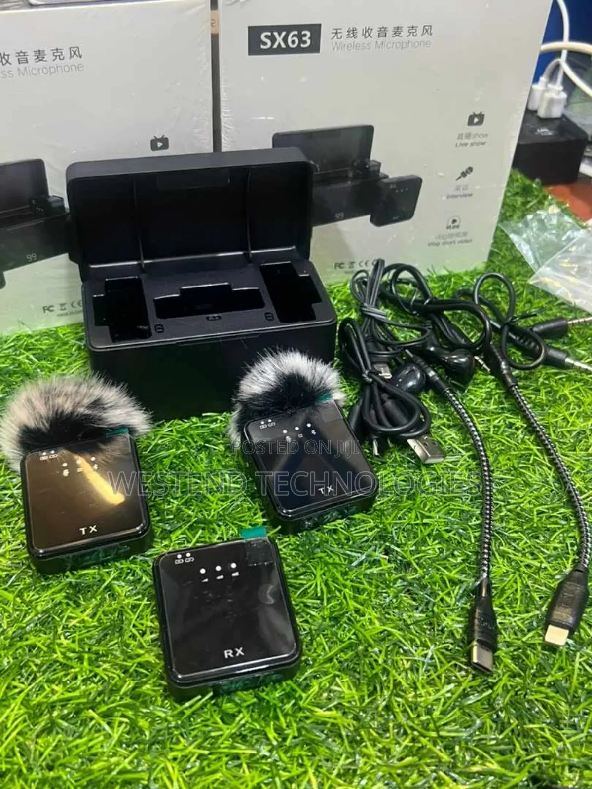 Sx63 2in1 Wireless Mic for Phones and Cameras With Noise Cancellation