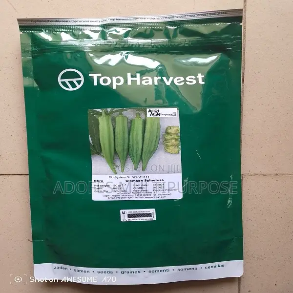 Okro Seeds Clemeon Okra Spineless 100g