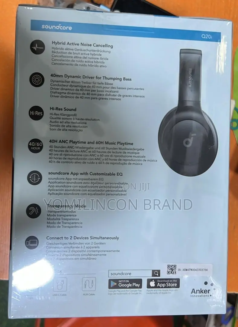 Soundcore by Anker Q20i Hybrid Active Noise Cancelling Head
