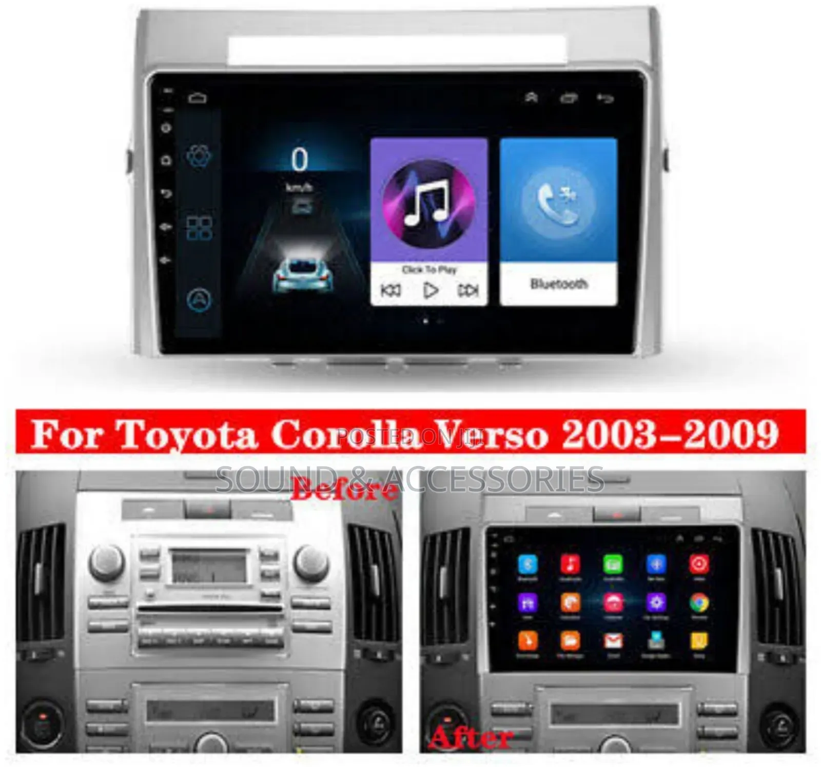 Toyota Verso 2003-2009 Android GPS Navigation System