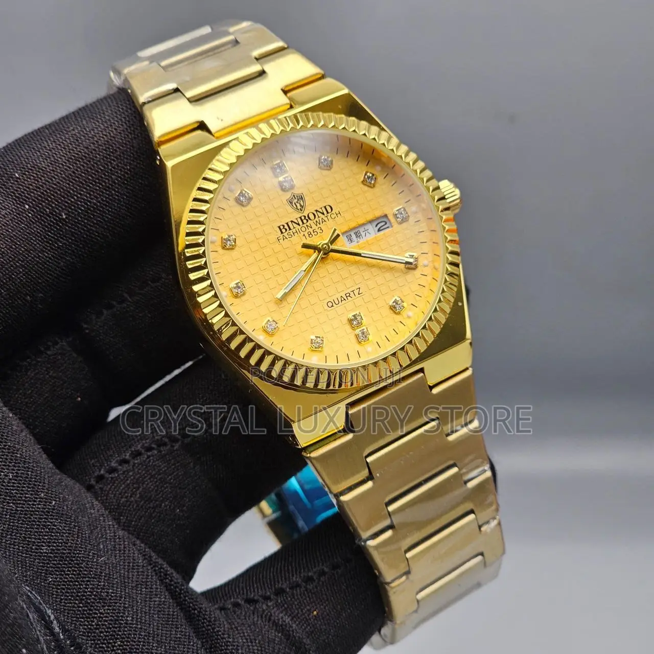 Binbond Quality Luxury Men Chain Wristwatch