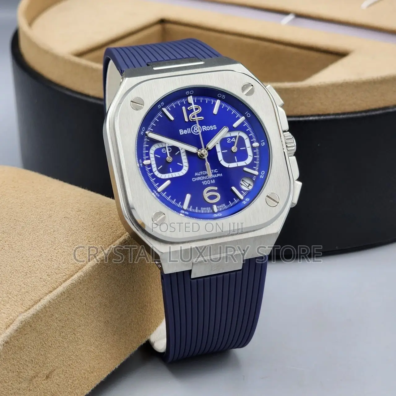 Bell Ross Quality Luxury Men Rubber Strap Wristwatch