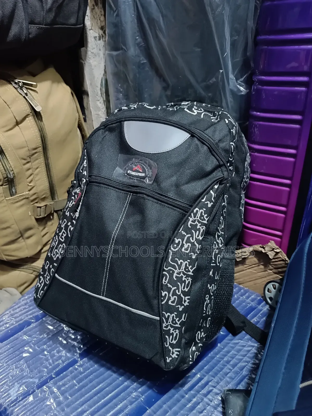 Star Express Black Backpack and School Bag