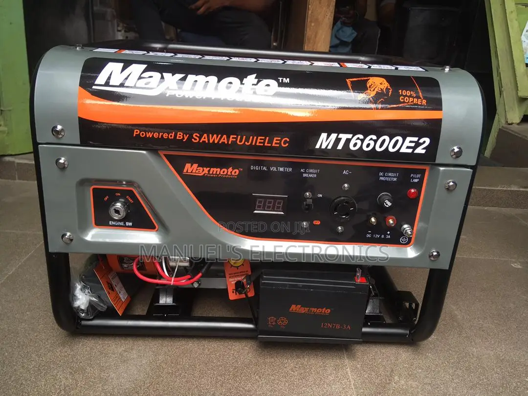 4kva Maxmoto Petrol Generator Model Mt6600e2 100% Copper Coi