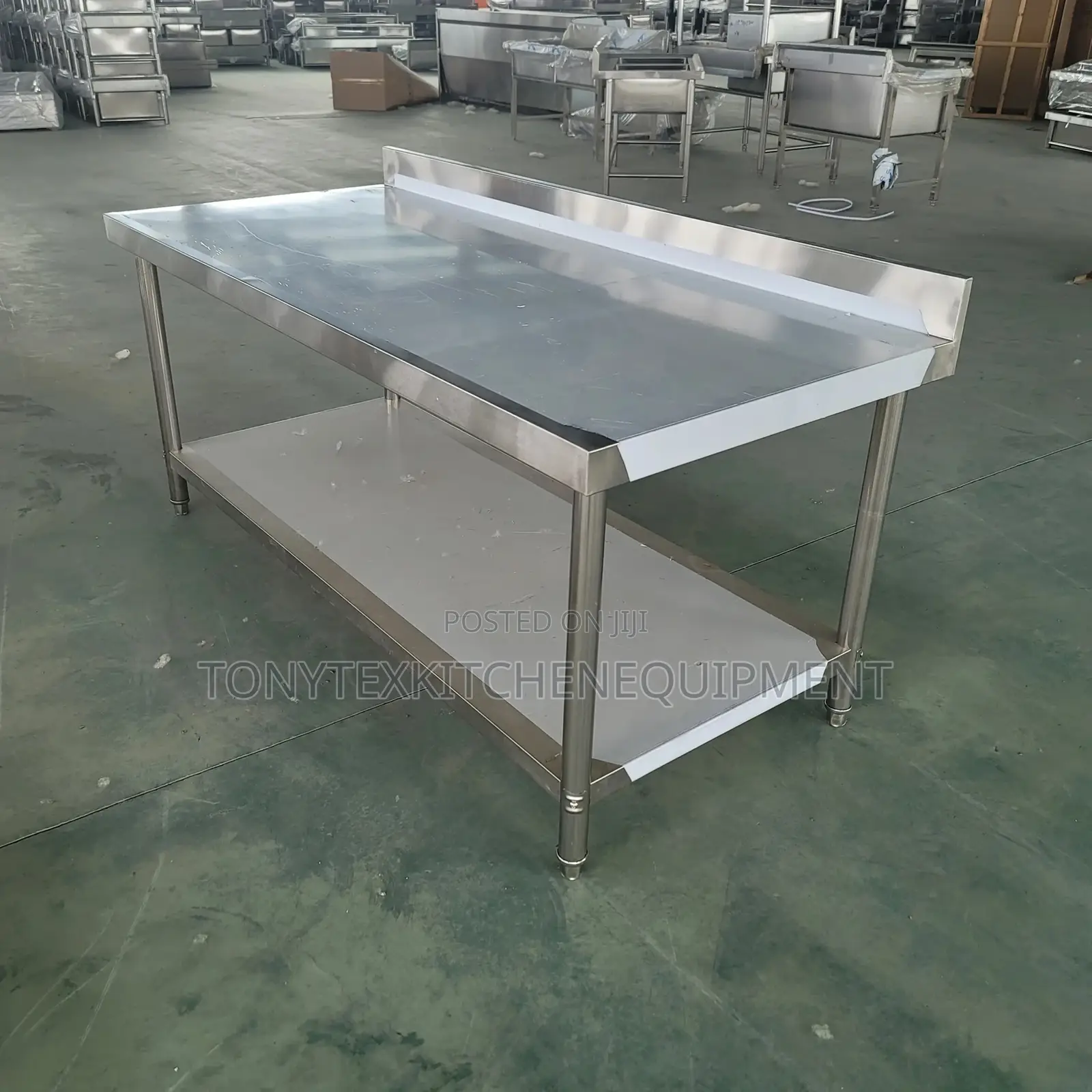 5ft Commercial Work Table With Back
