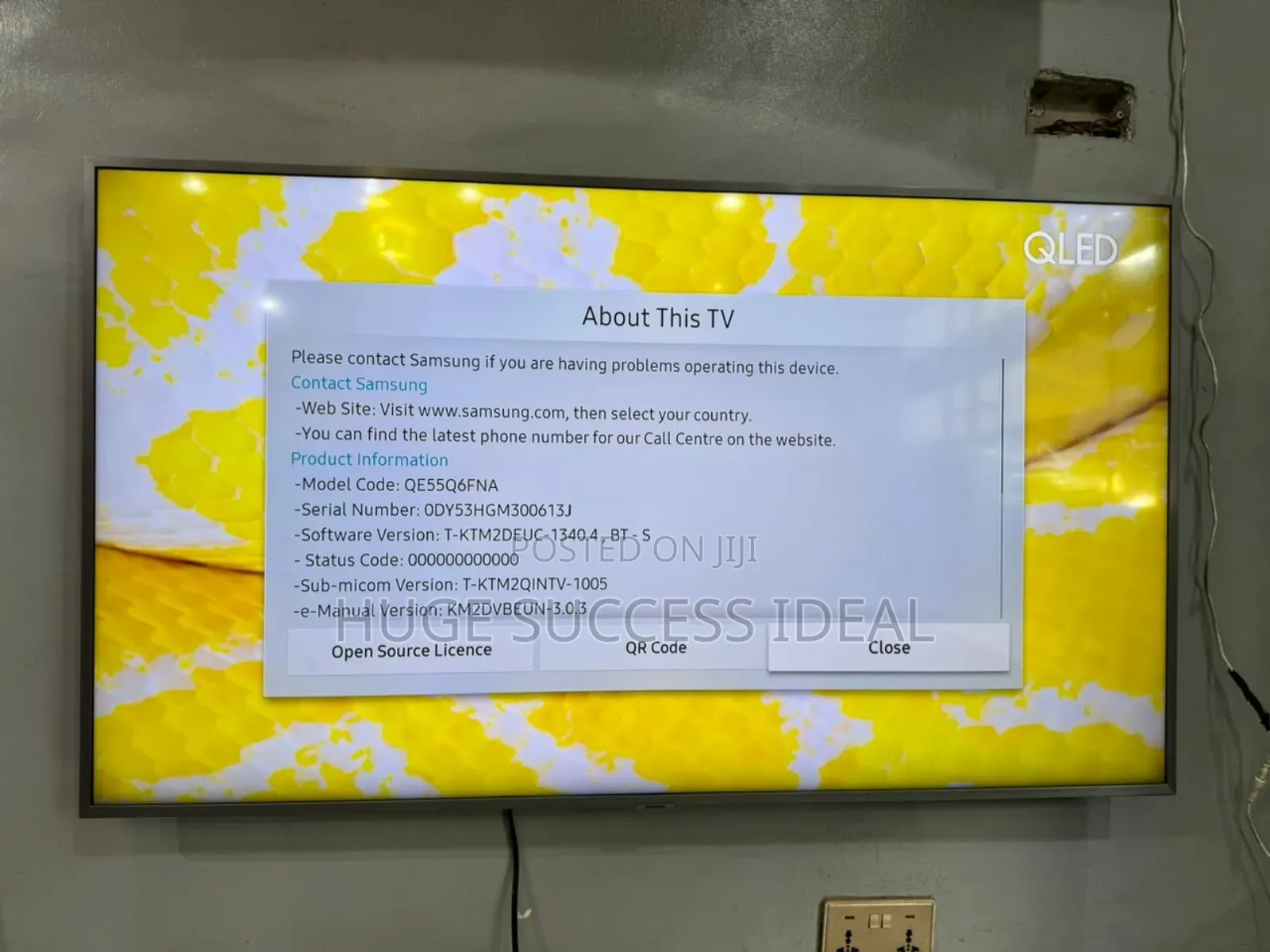 SAMSUNG 55" Series 6 Smart QLED Certified Ultra HD TV