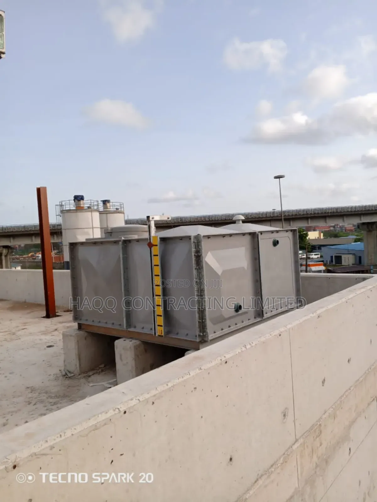 20,000 LTRS Fibreglass Water Tank Construction, Maintenance