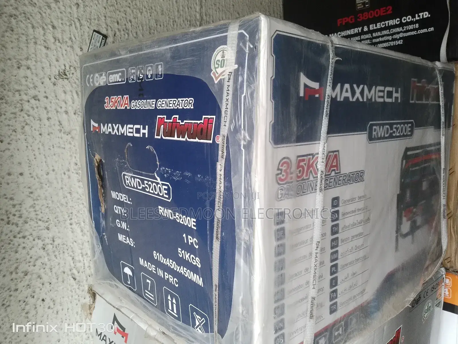 Maxmech Full Cooper Coil Generator 3.5kva