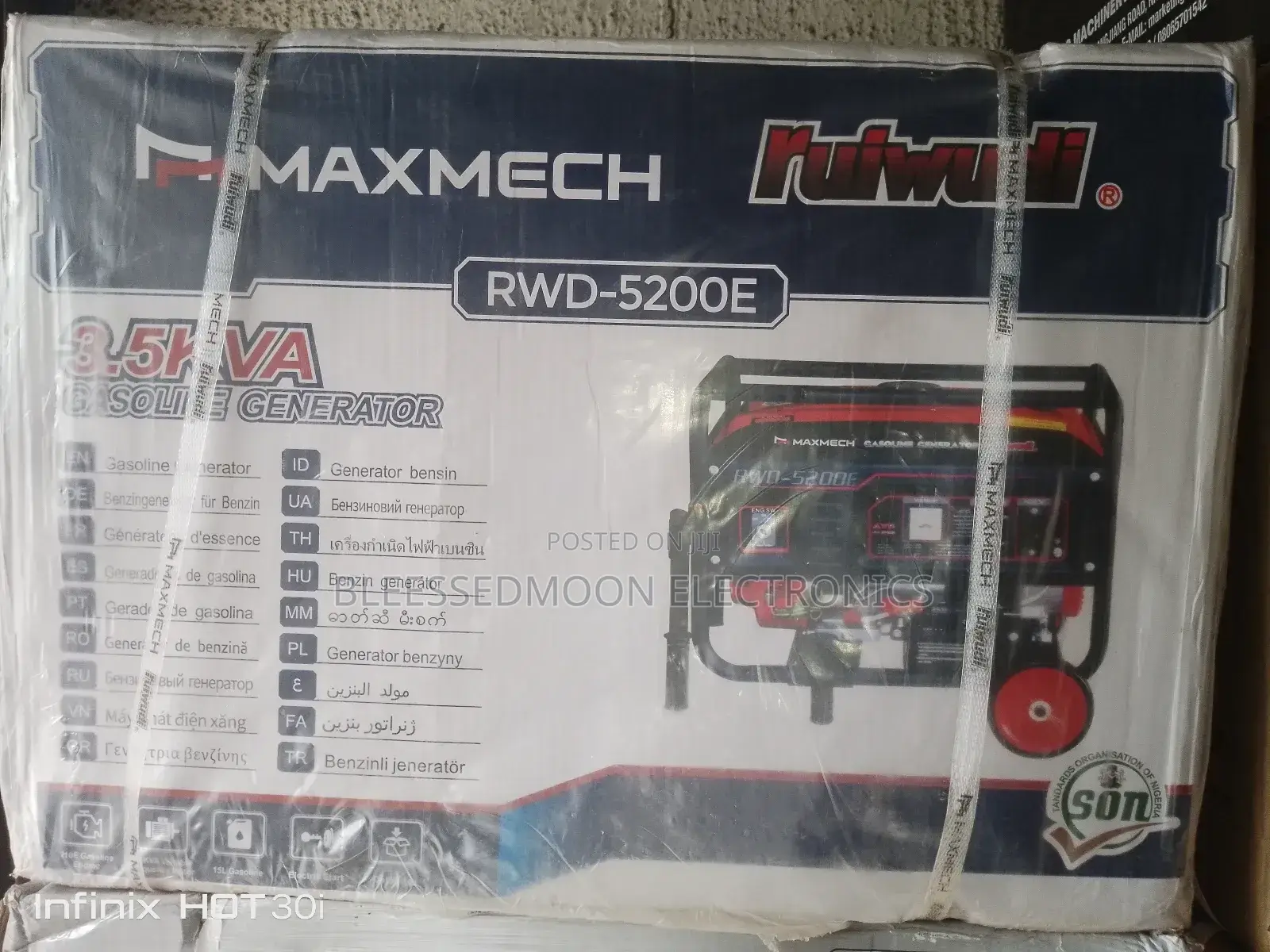 Maxmech Full Cooper Coil Generator 3.5kva