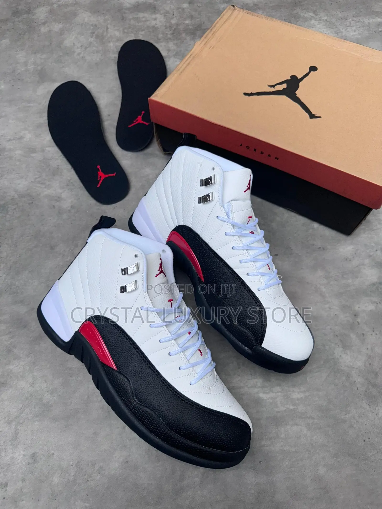Top Quality Luxury Air Jordan 12 Retro "Red Tax"Sneakers