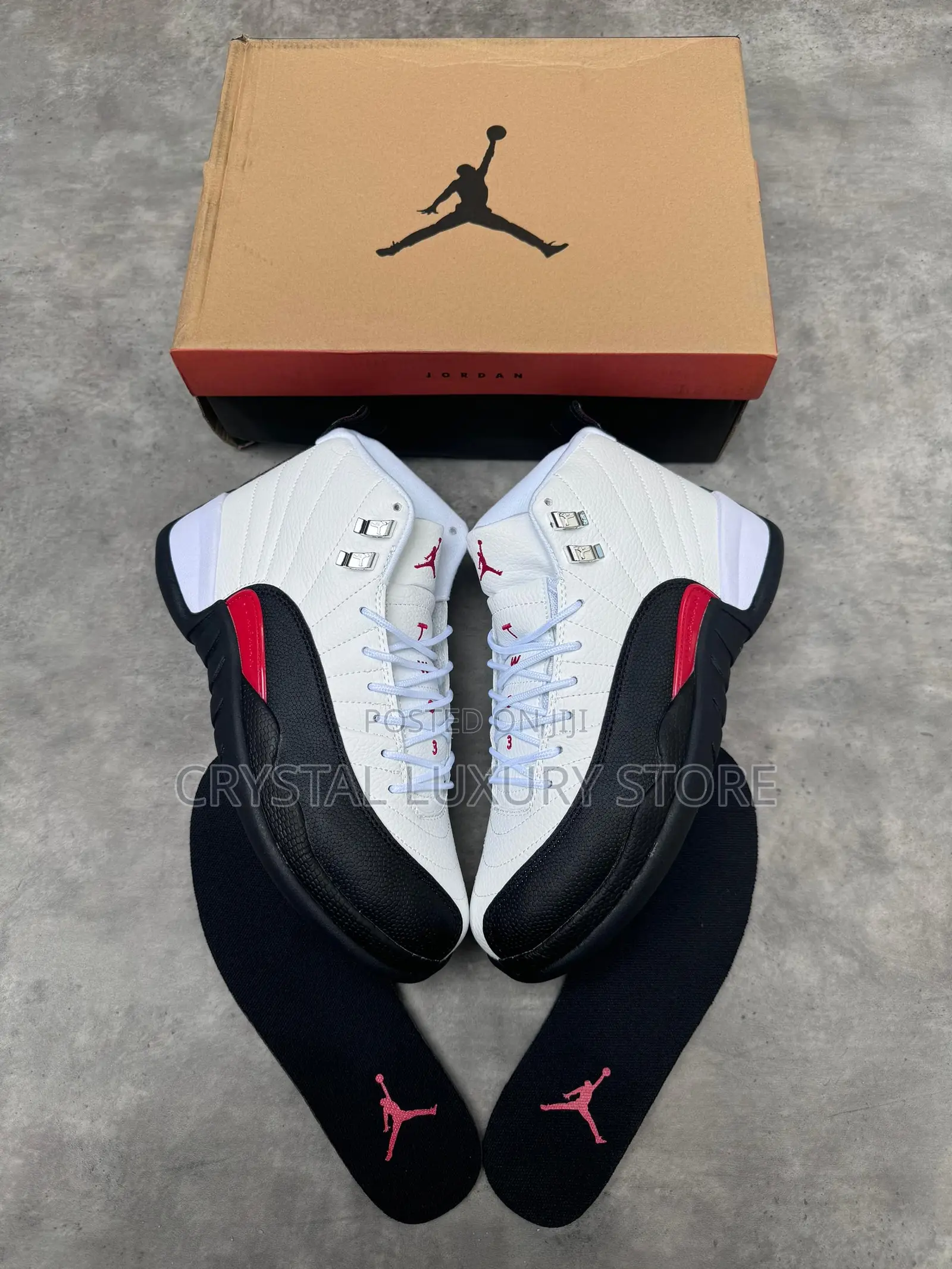 Top Quality Luxury Air Jordan 12 Retro "Red Tax"Sneakers