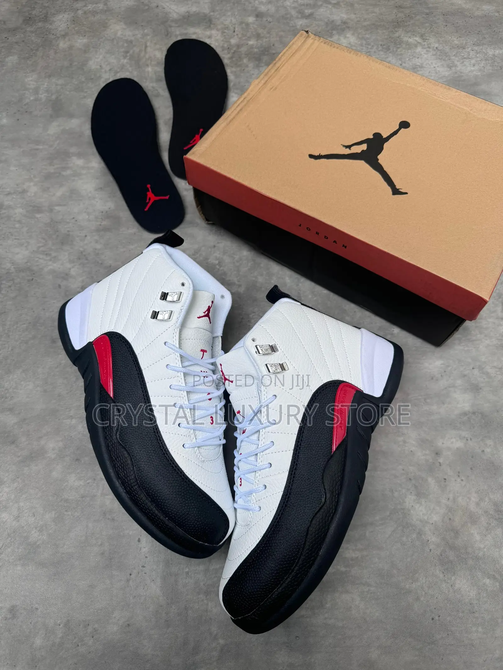Top Quality Luxury Air Jordan 12 Retro "Red Tax"Sneakers