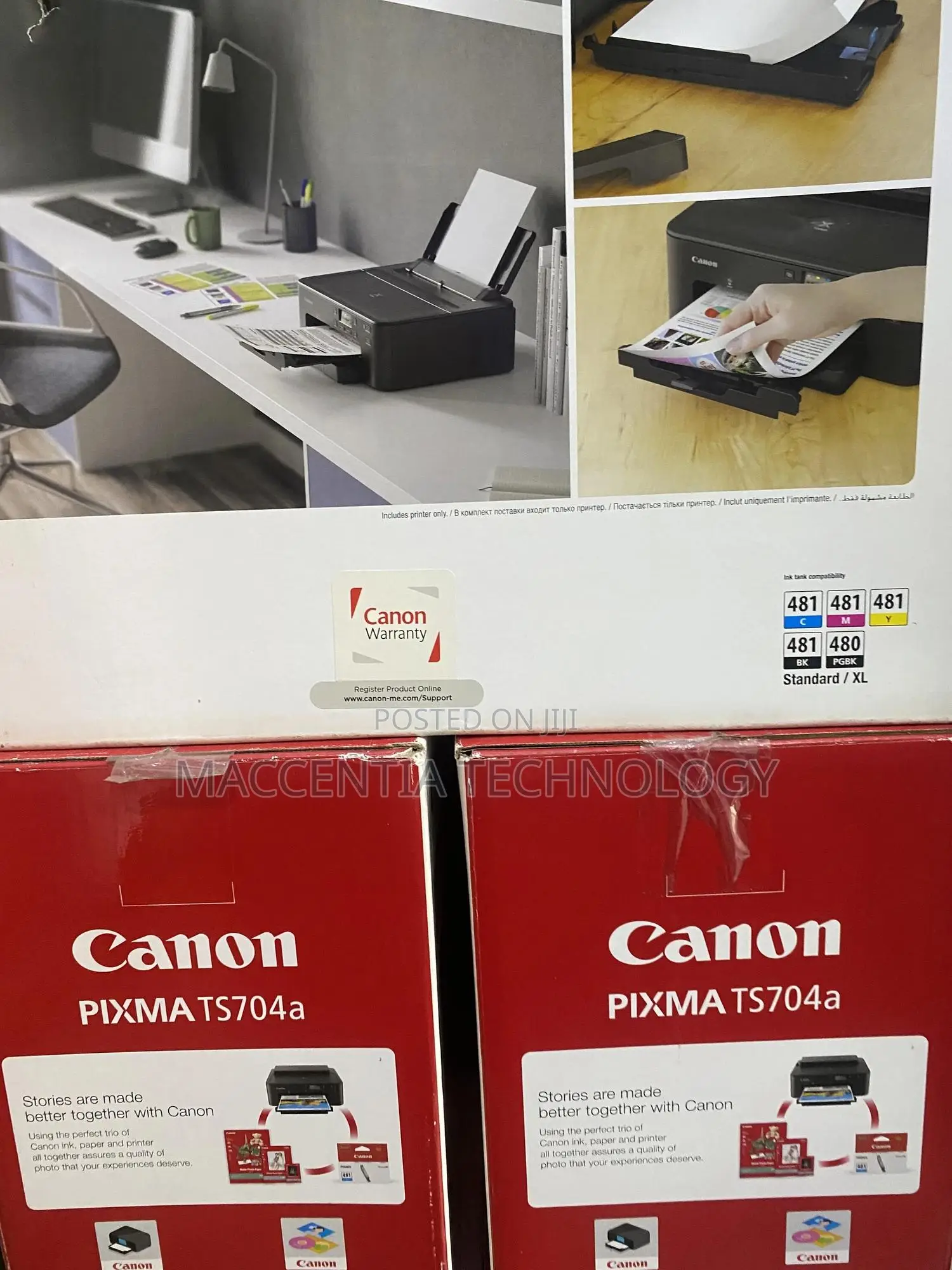 Canon Pixma Ts704 Wireless Photo Cd Id Card A4 Paper Print