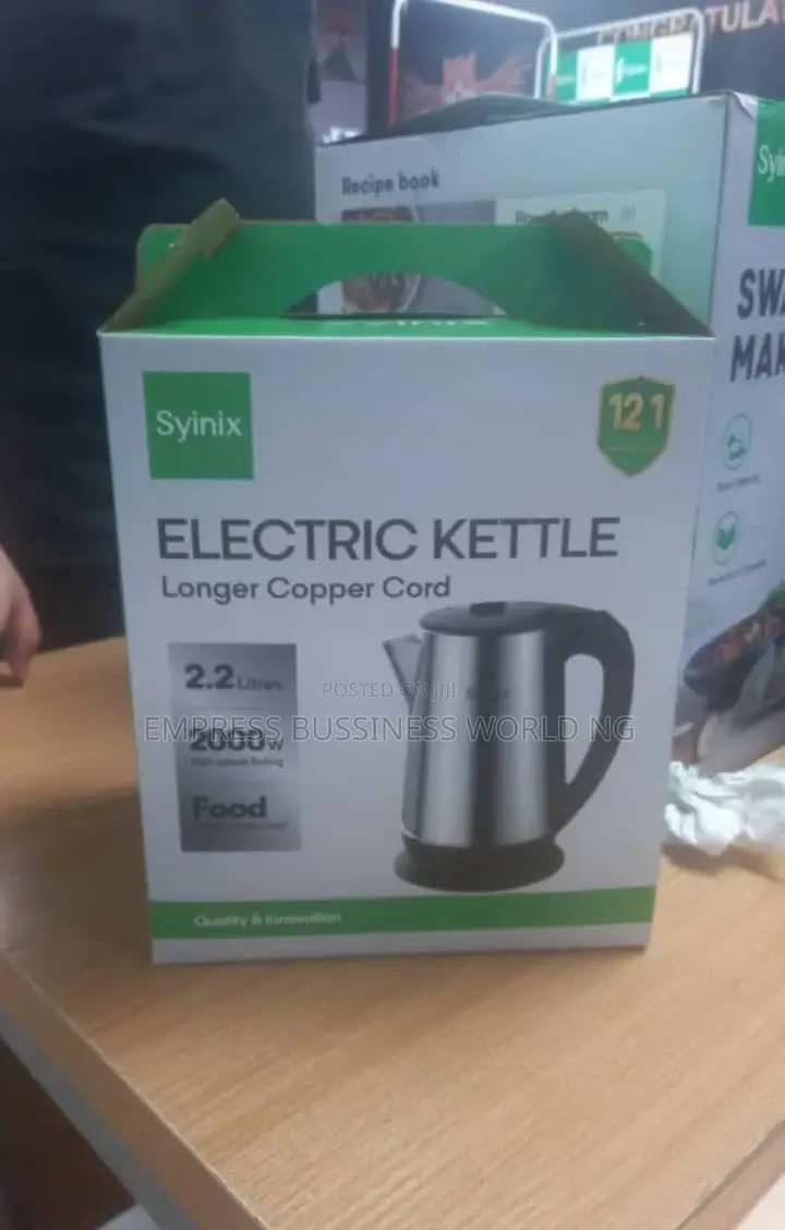 Syinix Electric Kettle - 2.2 Liters,2000w
