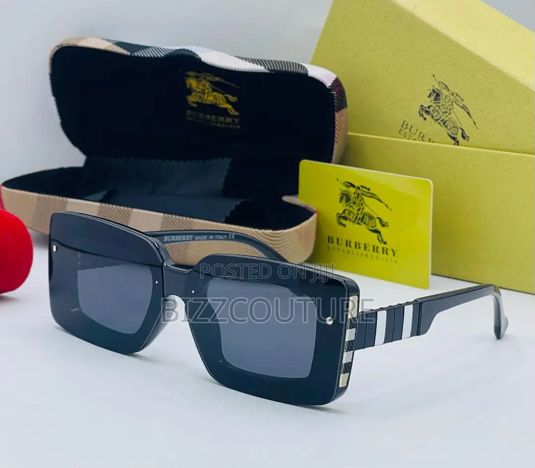 Original Burberry Eye Wear Tinted Black Frame Sunglasses