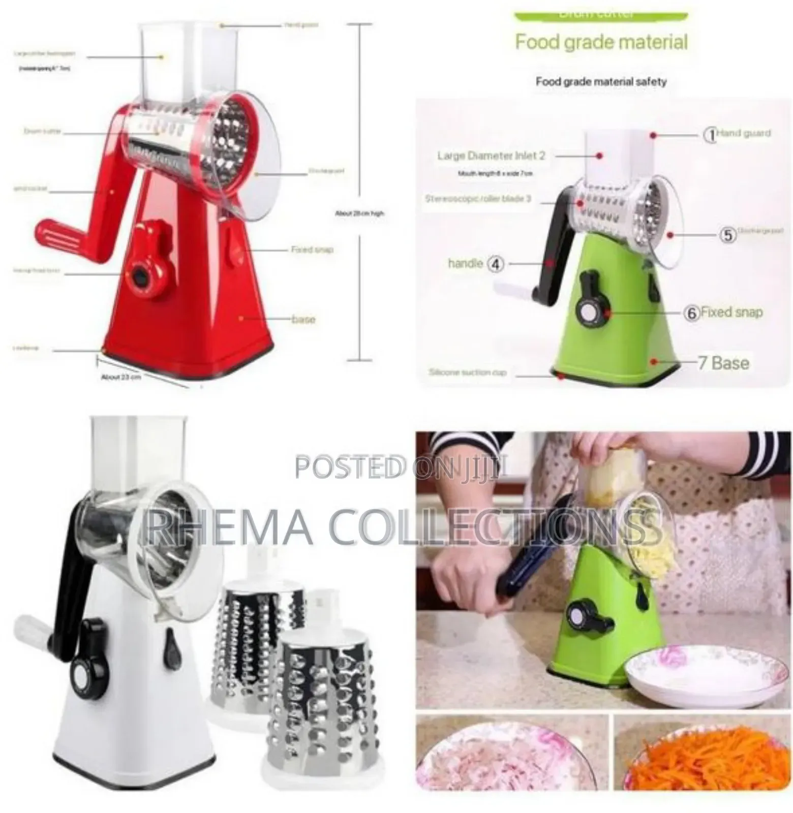 Quality Table Top Drum Grater/Slicer/Cutter/Shredder