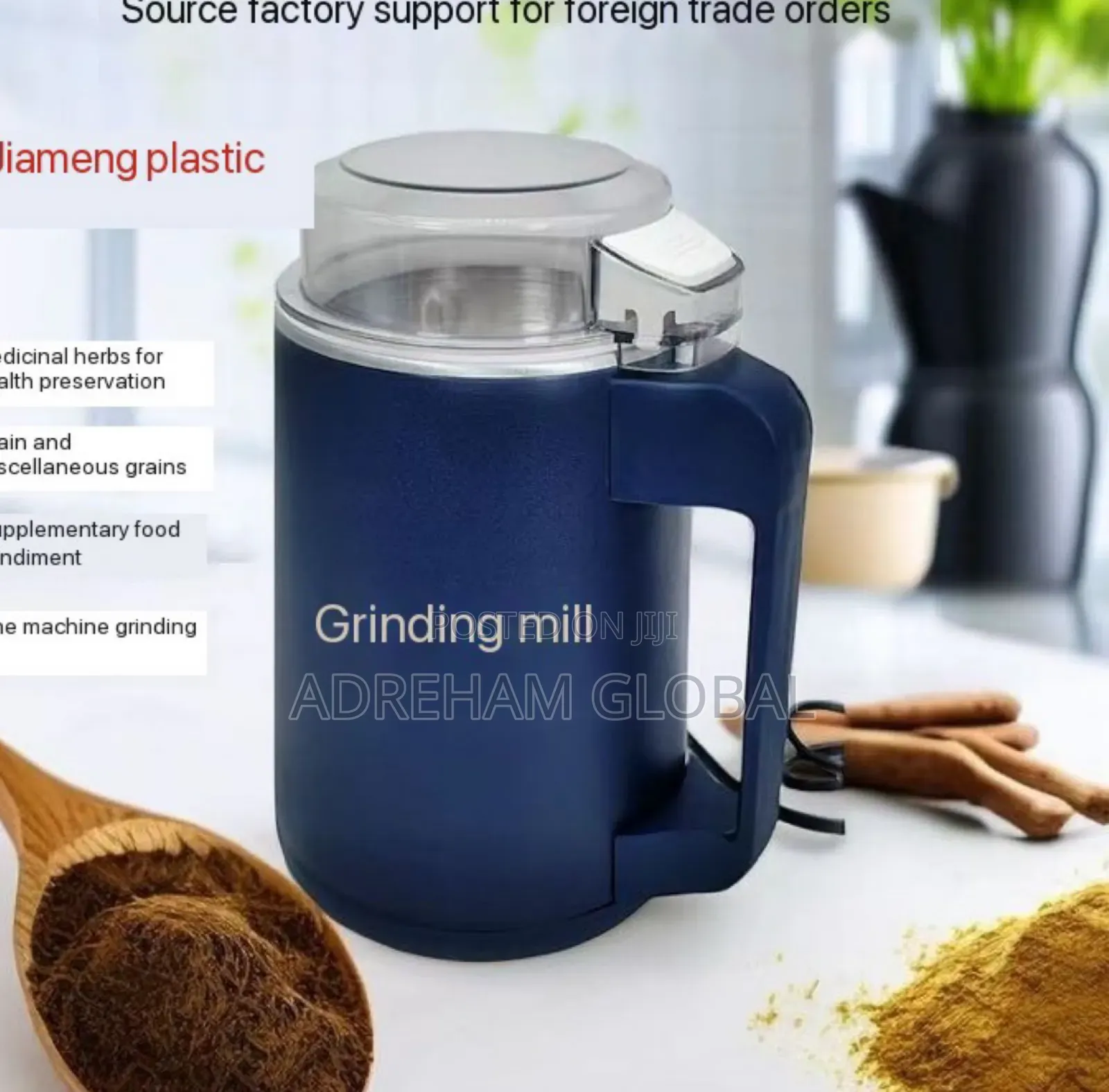 300W Quality Strong Dry Stuff Electric Grinder With 8 Blade