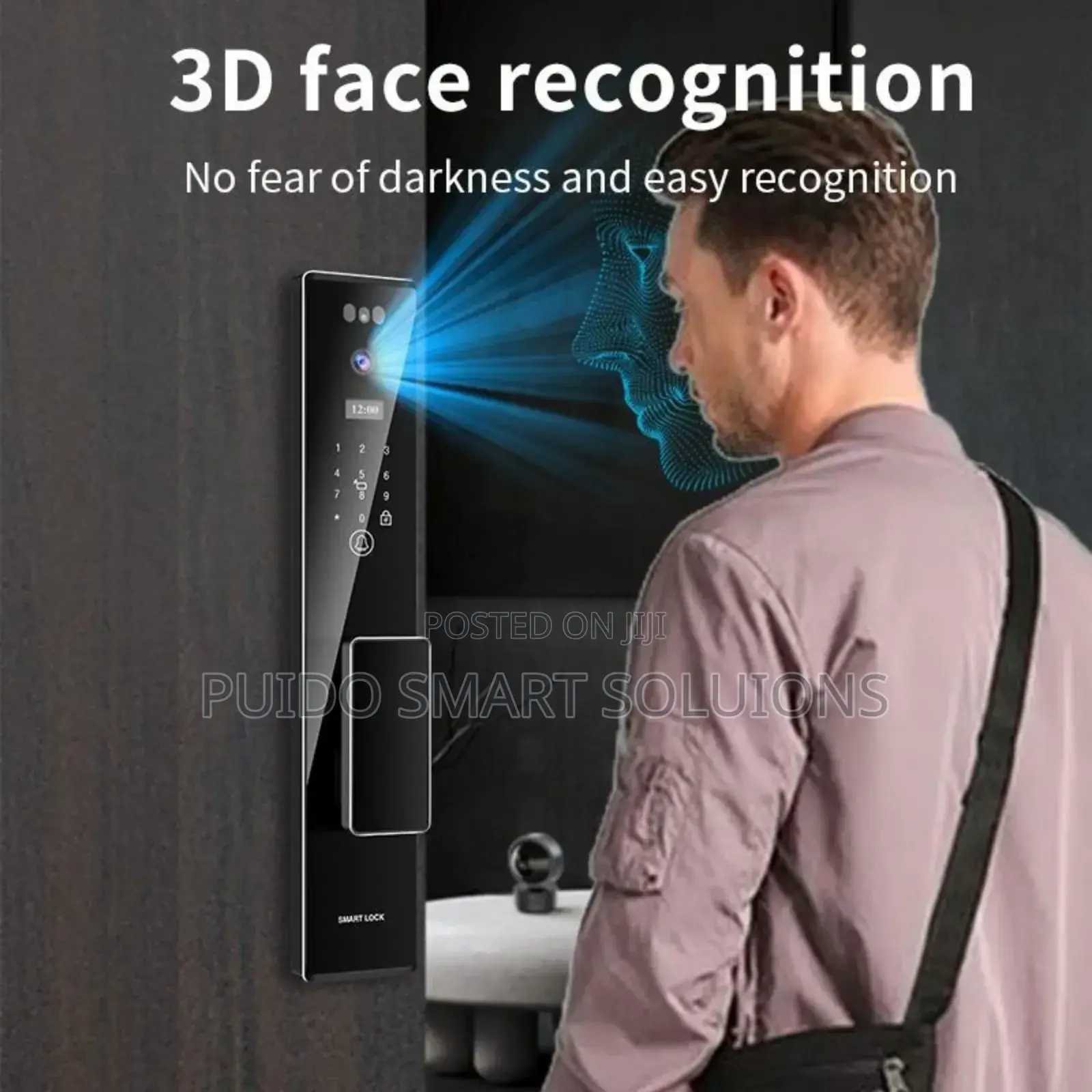 Facial Recognition Camera Doorlock Tuya App Video Intercom