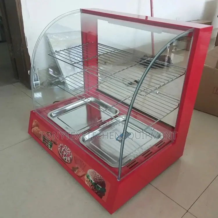 Red Snack Warmer Glass Display