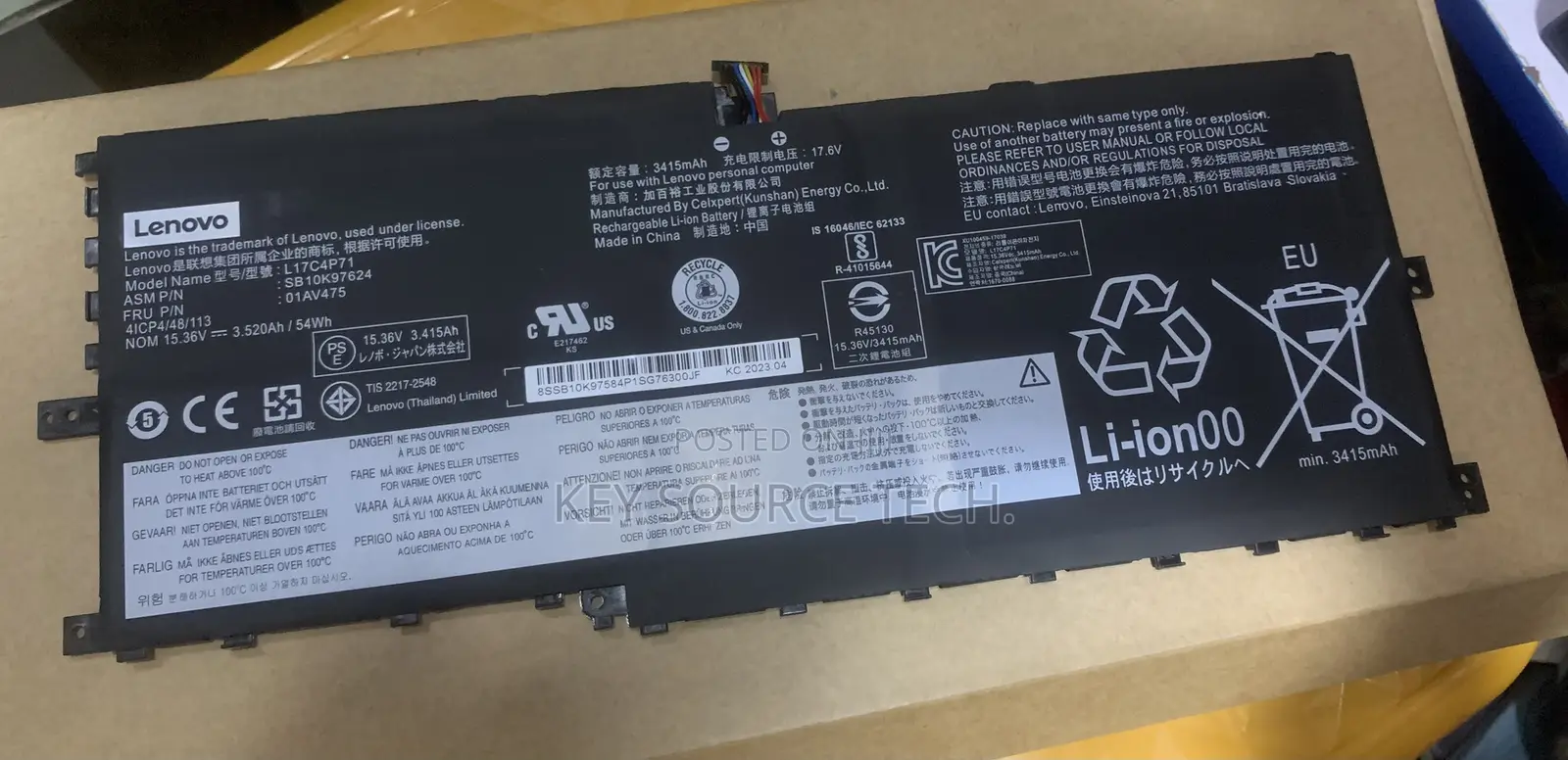 L17c4p71 Laptop Battery for Lenovo Thinkpad X1 Yoga 3rd Gen
