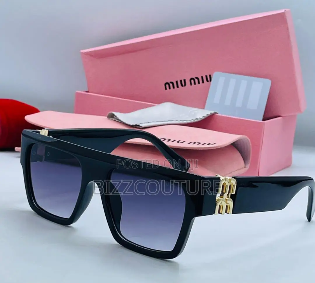 Original Miu Miu Eye Wear Tinted Black Frame Sunglasses