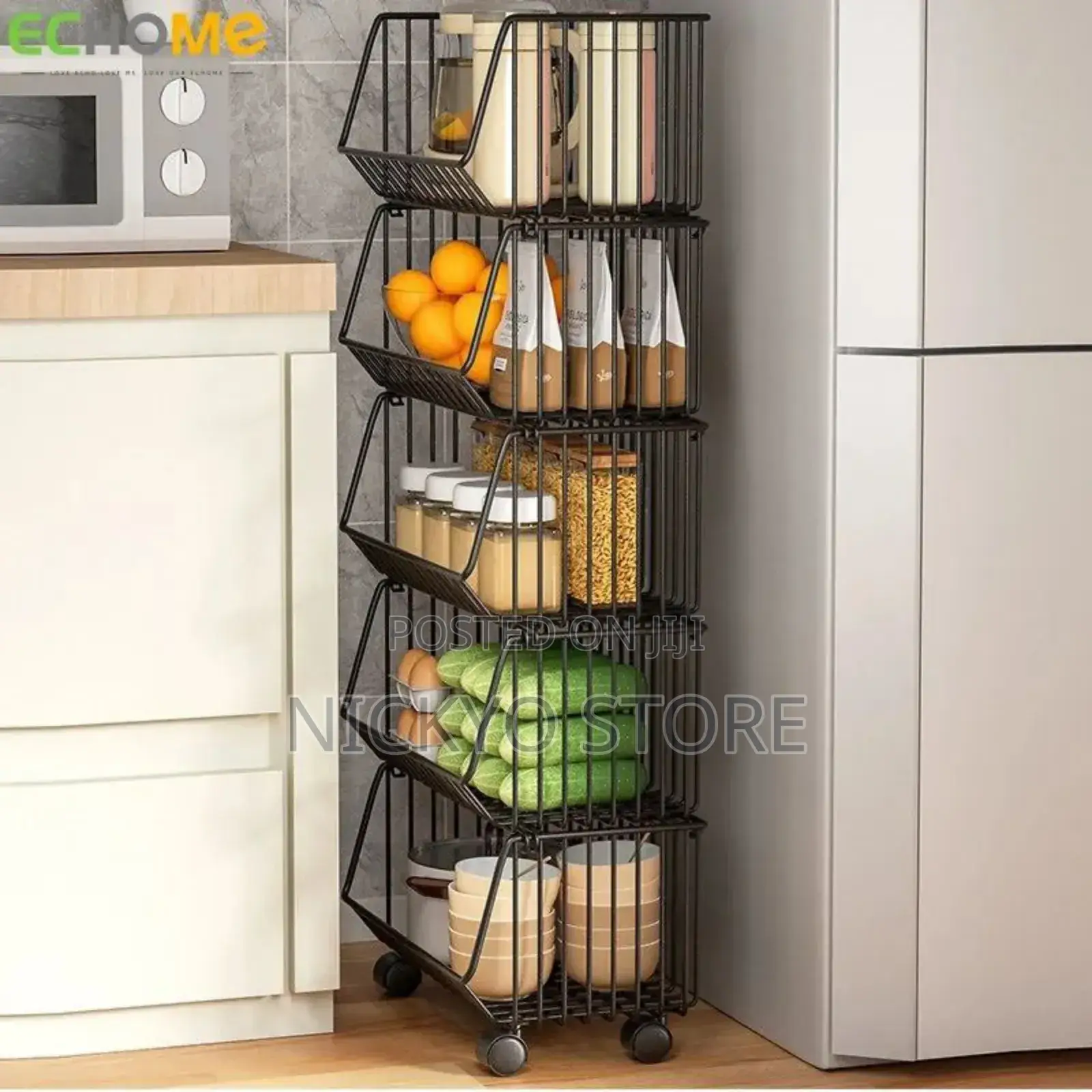 5 Steps Storage Basketvegetable Storage Rack