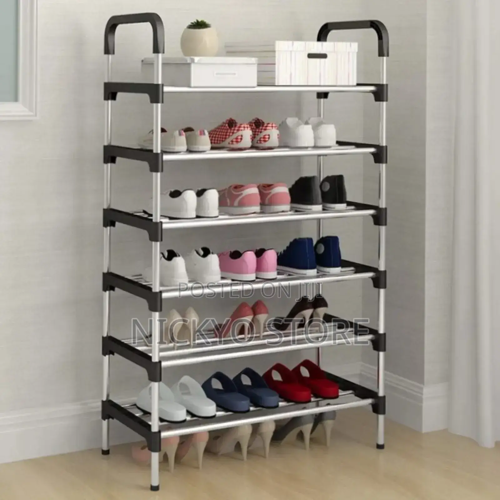 6 Layers Stainless Steel Shoe Rack