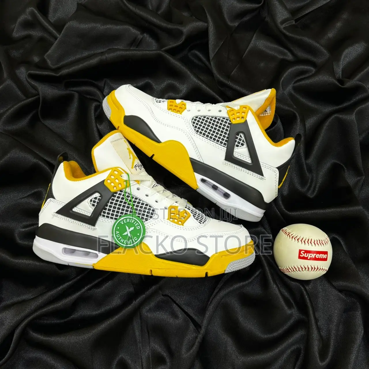 Original Air Jordan 4 Retro Vivid Sulfur Sneakers