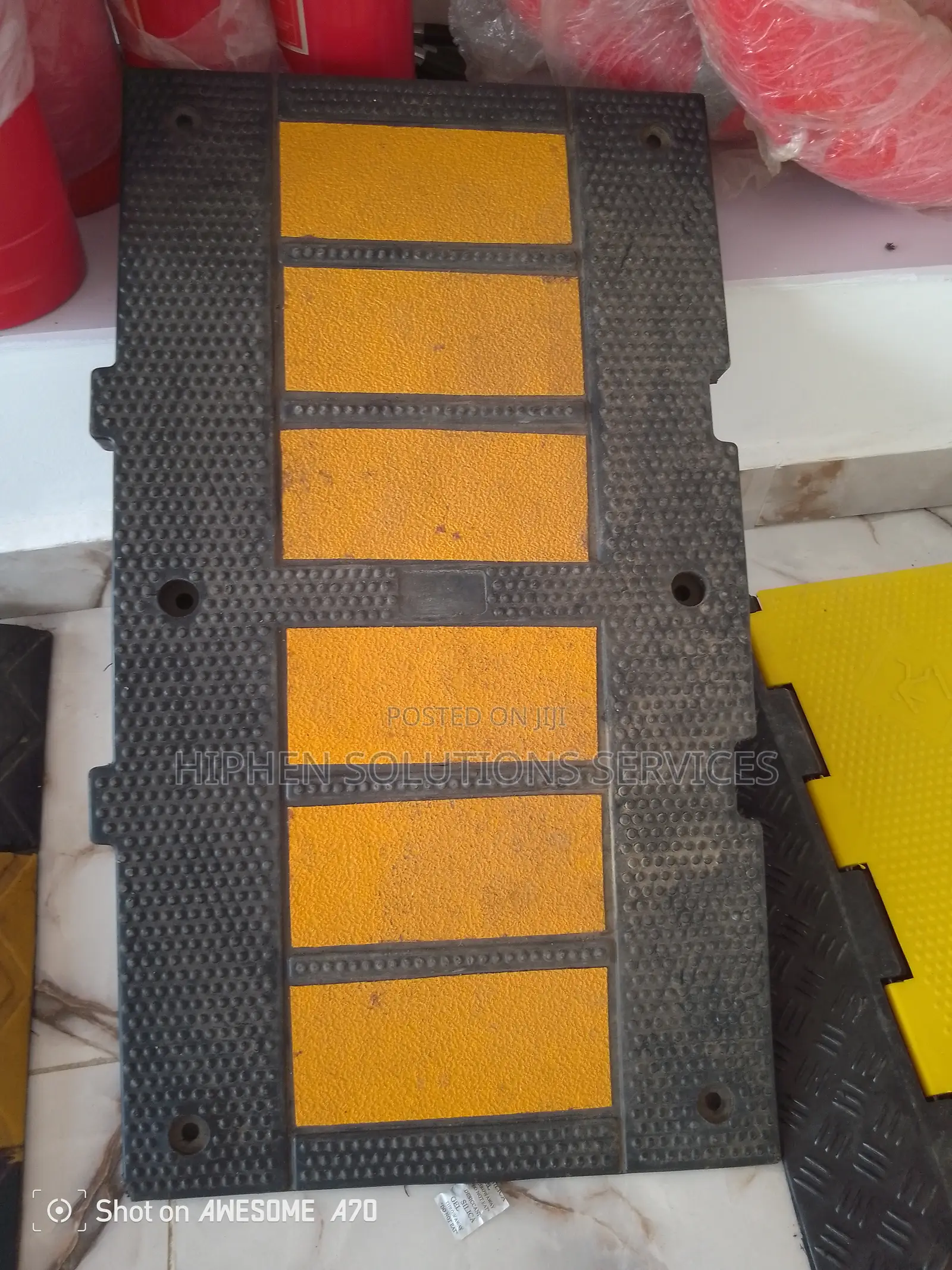 Rubber Speed Bump Reduces Vehicle Speeds
