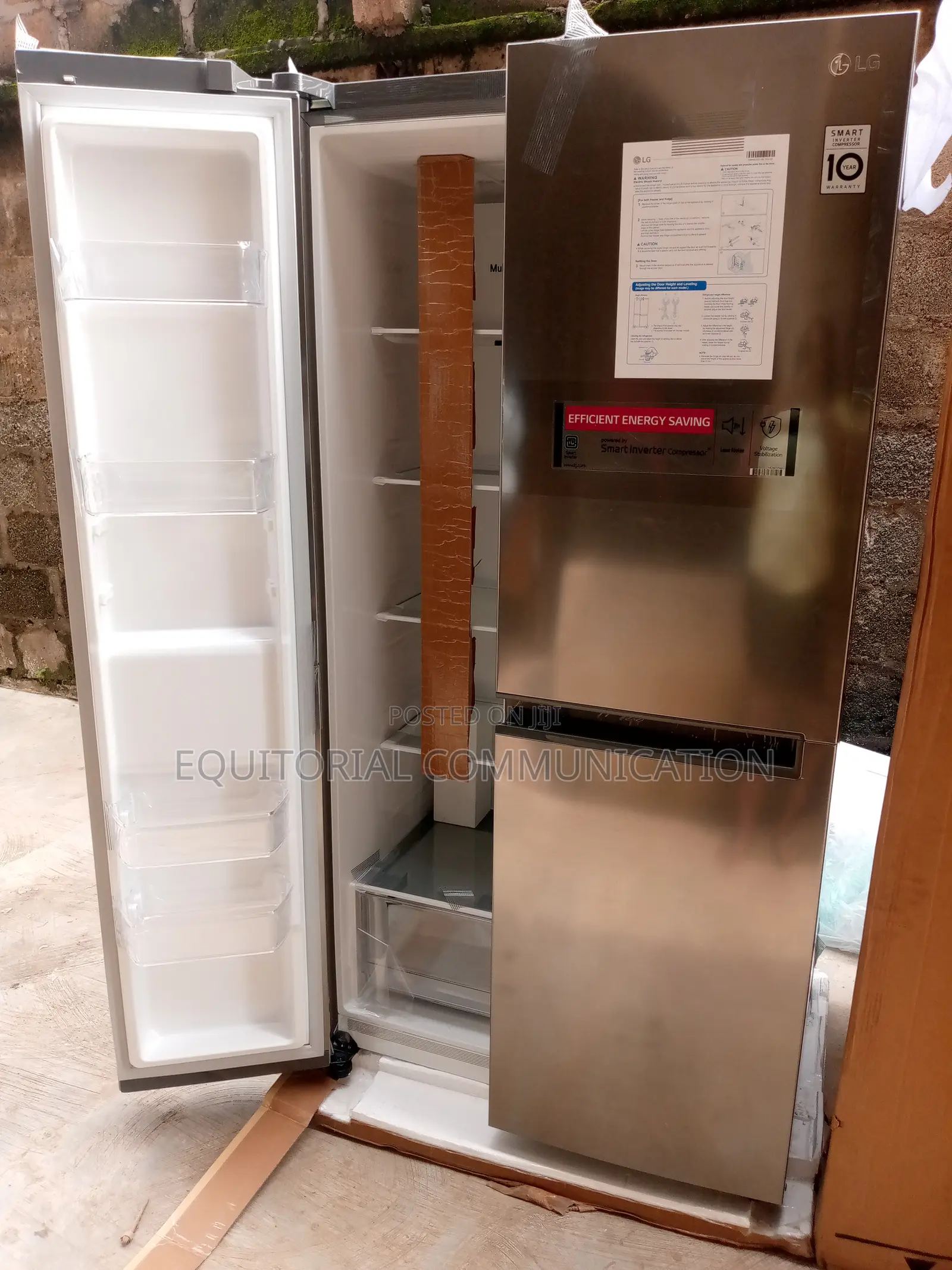 New LG Side by Side Refrigerator Silver Color