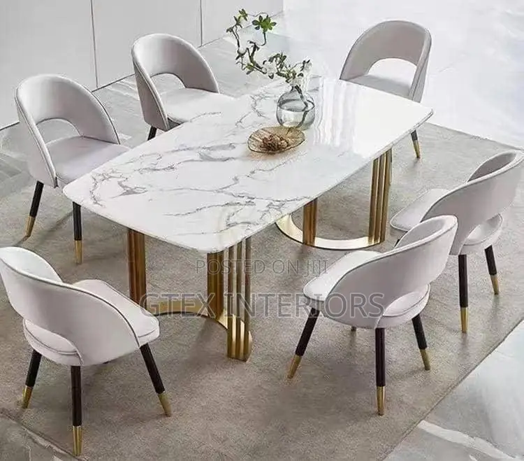 Contemporary Marble Dinning Set