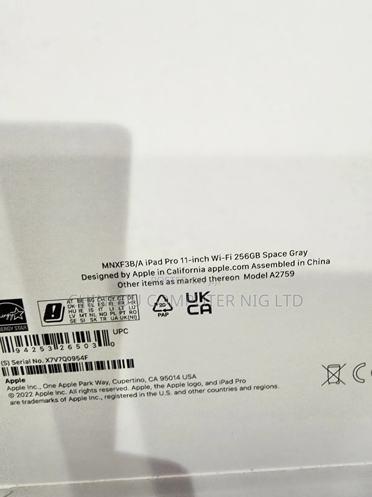 New Apple iPad (2022) 256 GB Gray