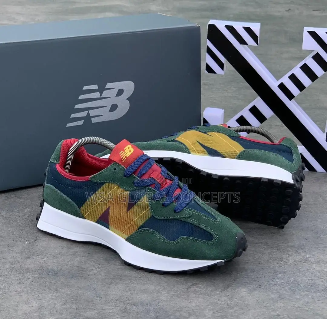 New Balance 327 Olive Yellow Sneakers