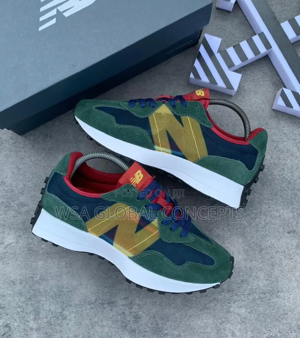 New Balance 327 Olive Yellow Sneakers