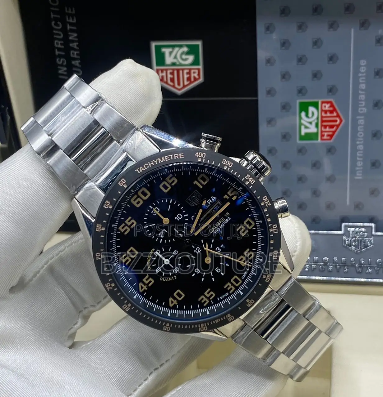 Original Carrera Calibre I6 100 Metre Silver Chain Watch