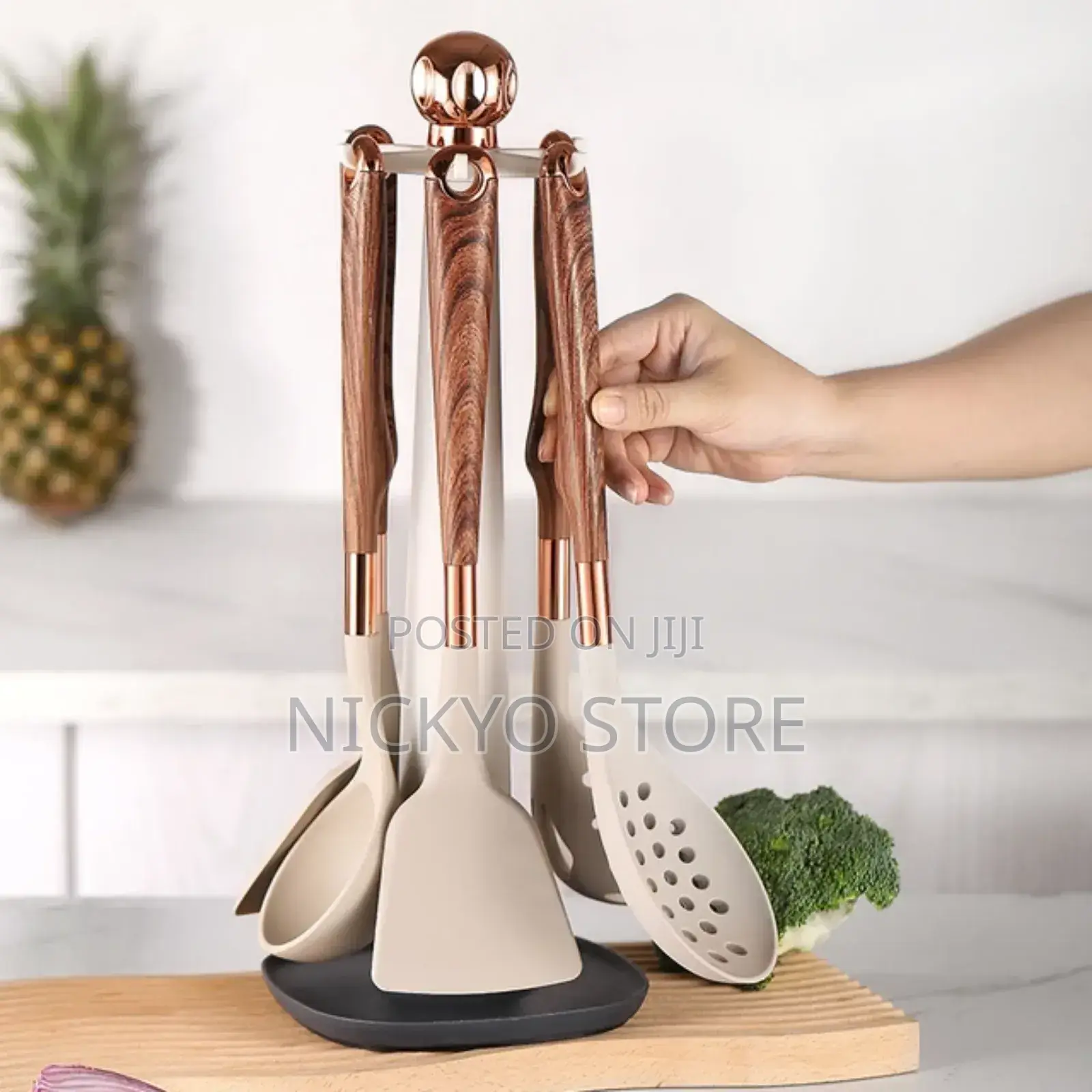 Silicone Gold-plated Spatula Spoon Non-stick Cookware