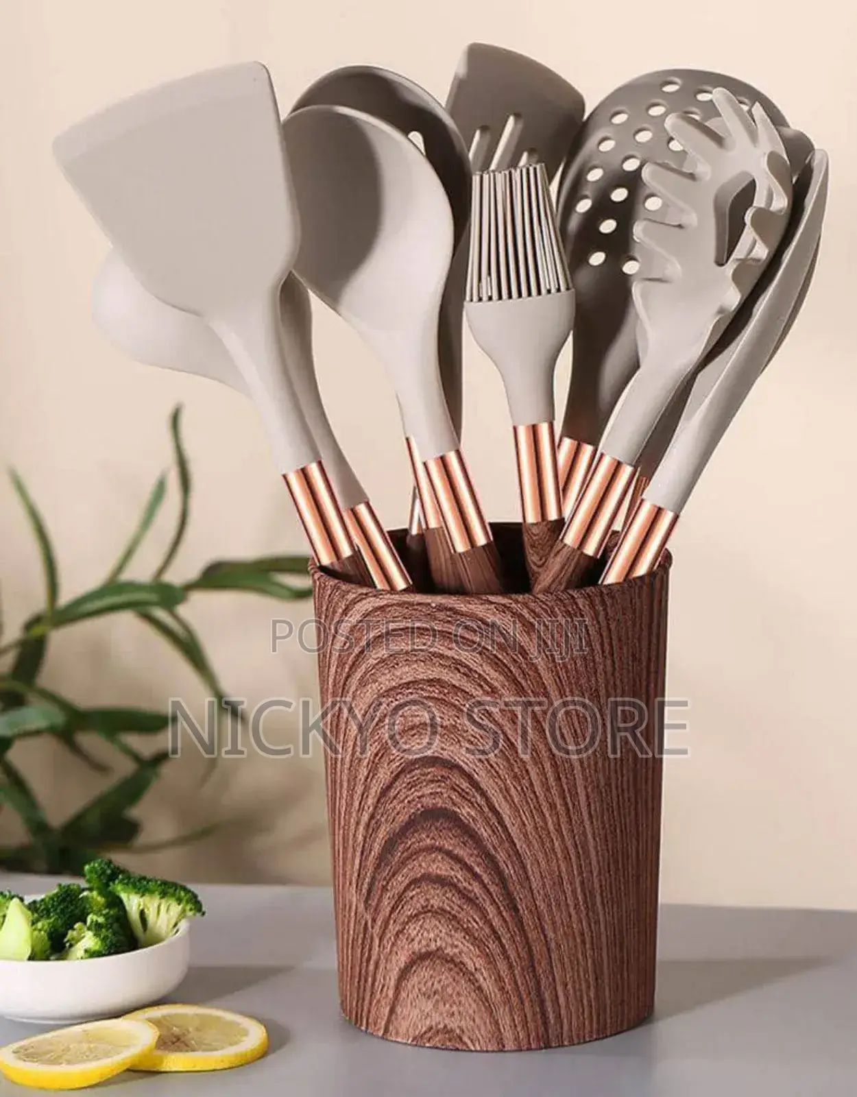 Silicone Gold-plated Spatula Spoon Non-stick Cookware