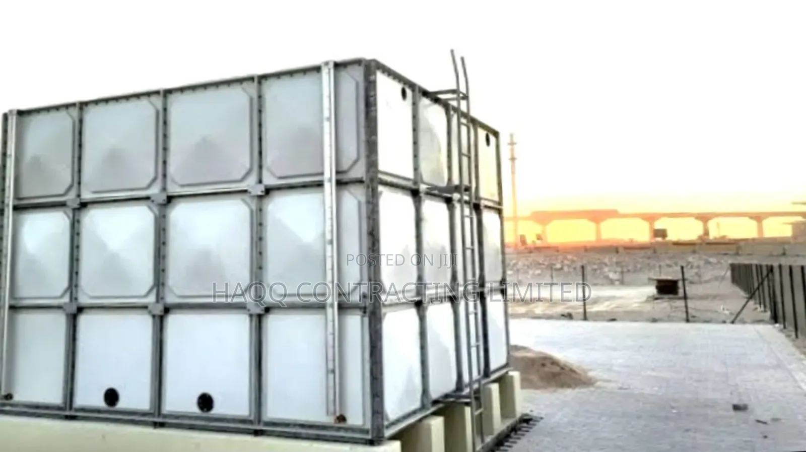 FRP GRP Water Storage Tank Construction in Nigeria