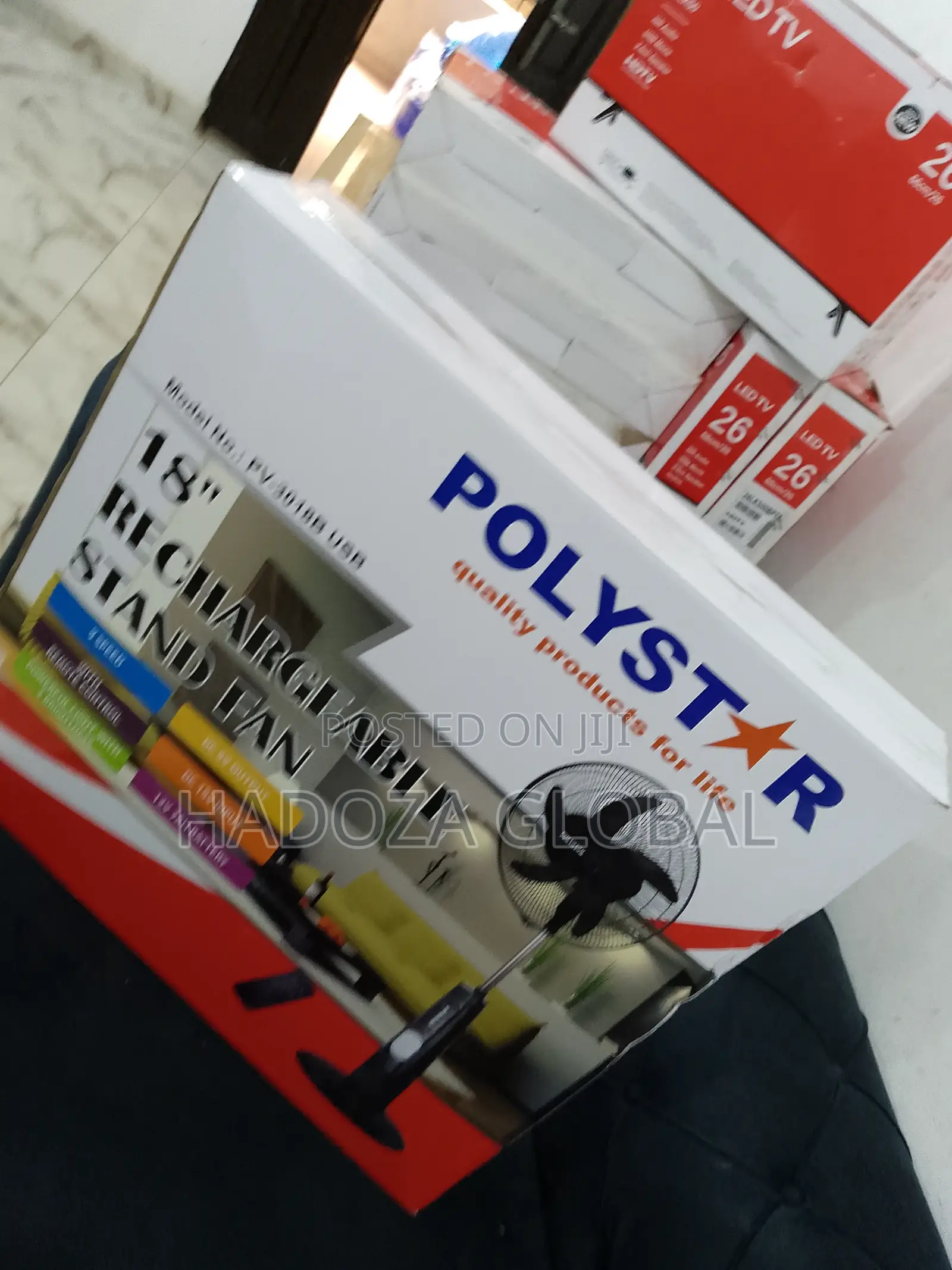 Best Selling Polystar 18"Rechargeable Standing Fan