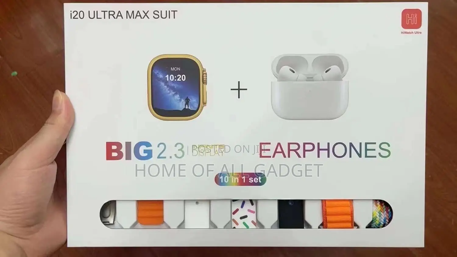 I20 Ultra Max Suit 10 in 1 Set Bt Calling Smart Watch