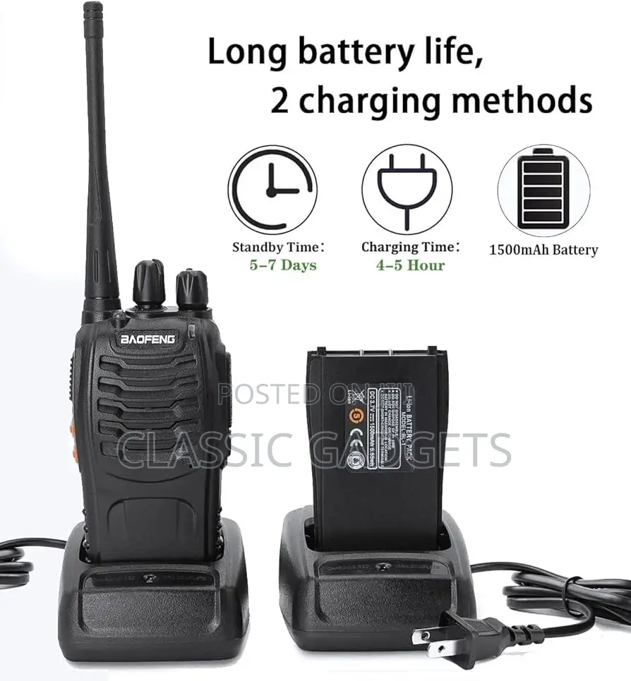 Baofeng Walkie Talkies Bf-888s Rechargeable Two-Way Radios