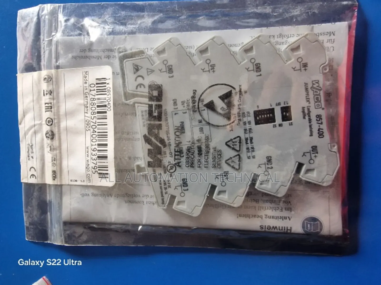 WAGO Jumpflex Configurable Isolating Amplifier | 857-400 |